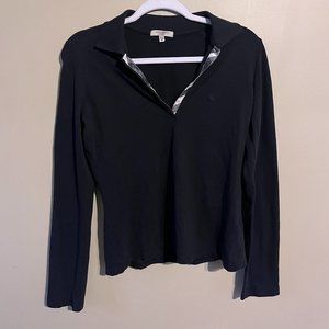 Burberry Long Sleeve Polo Shirt Top